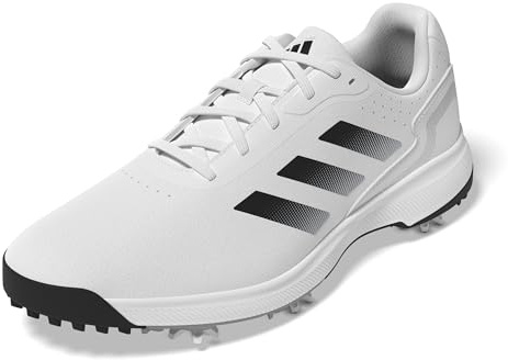 adidas Homme Traxion Response Golf Shoes, FTWR White/Core Black/Silver met., 40 2/3 EU
