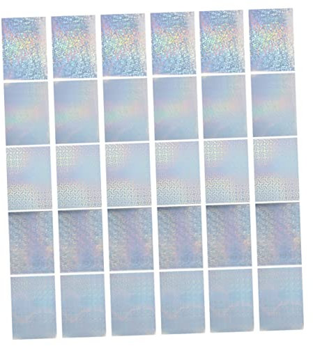 HAWILLOSCH 30blatt Holografische Klebefolie Wasserdichtes Und Schnelltrocknendes Pet Für Bastelarbeiten Geeignet Für Dekorationen Fenstern Und