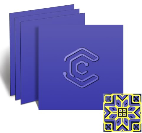Creatorally Coloré Contreplaqué 3mm, Bois de Tilleul pour Gravure Laser 30x30 cm 4 Pièces, Coloré Contre Plaque pour Gravure et Découpe CNC, Plaque de Bois pour Bricolage, Pyrogravure (Violet)
