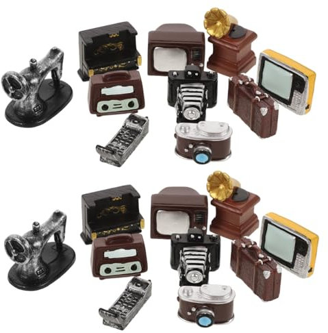 MOLUCKFU 1satz Dekorative Miniatur Möbelset Für Puppenhäuser Teile Retro-DIY Haushaltsgeräte Und Möbelzubehör Für Kreative Tischdekoration Und Kinderzimmergestaltung