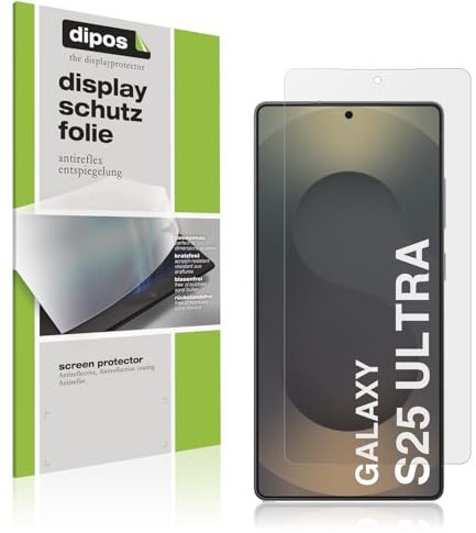 dipos 4x Displayschutzfolie matt für Samsung Galaxy S25 Ultra | Antireflex, entspiegelnd, passt perfekt, Ultra-Dünn, kratzfest, blasenfrei, Fingerprint-kompatibel, selbstklebend