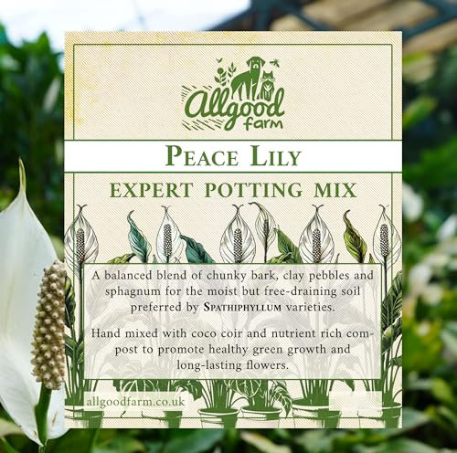 Allgood Farm Peace Lily Soil - Expert Potting Soil Mix for Spathiphyllum Houseplants (5 Litres)