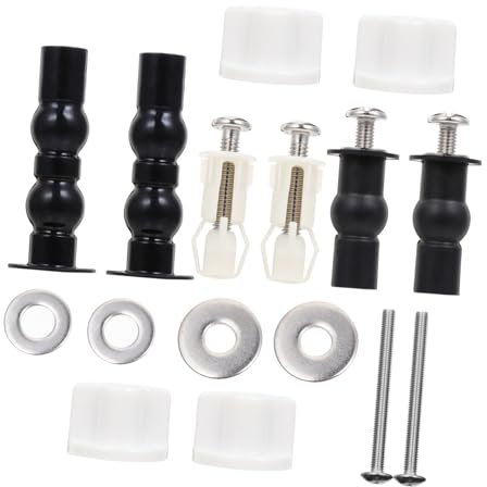 PENIKOKO 1 juego Kit de Reemplazo de Bisagras para Asiento de Inodoro Tornillos y Accesorios de Fijación Compatible Mayoría de Asientos Estándar Instalación y Durabilidad