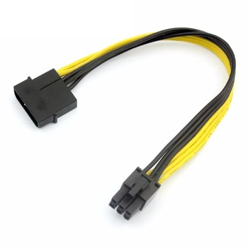 ISTARCOMPUTER Cavo adattatore di alimentazione PCI-E a 6 pin per scheda grafica, convertitore Molex da 4 pin a 6 pin, 20 cm
