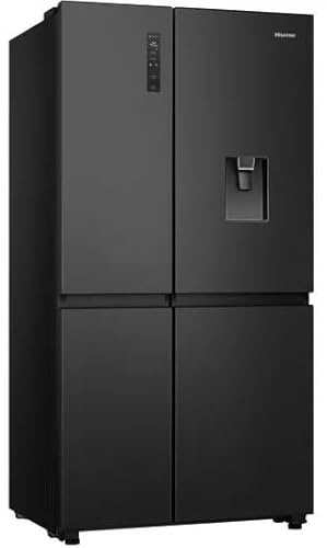 RS840N4WFE PureFlat American-Style Smart Fridge Freezer, 649L Capacity, Black Stainless Steel, Non-Plumbed Water Dispenser, Multi Airflow Cooling, Frost Free, Inverter Compressor