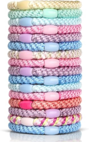 16 Stück Geflochtene Haargummis Für Dickes Haar | Elastisch, Mehrfarbig, Vielseitig Als Armband Tragbar, Für Damen Und Mädchen, Ideal Für Lockiges Und Kräftiges Haar.