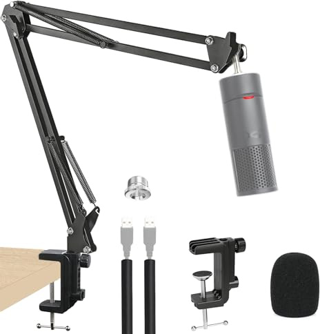SoloCast 2 Boom Arm - Upgraded SoloCast 2 Mic Arm With SoloCast 2 Pop fifter Compatible with HyperX SoloCast 2 Microphone by YOUSHARES