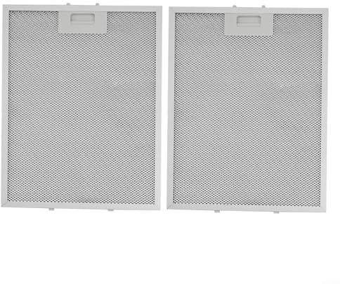 Fettfilter für Dunstabzugshaube, 350 x 240 x 9 mm, Aluminiumgeflecht, Ersatzteil, waschbarer Metall-Abluftventilatorfilter, kompatibel mit verschiedenen Modellen, verbessert die Filtratio, 2 Stück