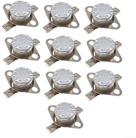 10 Stück KSD301 Bimetall Thermostat 180 185 C Schnappscheibe Temperaturschalter für Backofen Mikrowelle Kaffeemaschine und mehr (185°C)