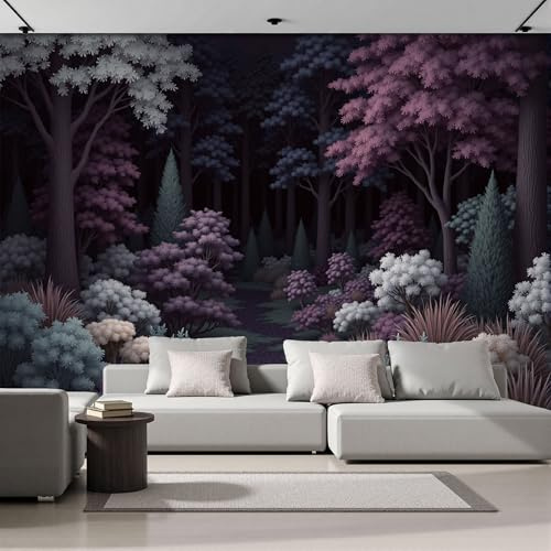 DACRWEKZ Papier Peint Panoramique 3D Forêt Fantastique, Arbres Et Buissons Photo Mural, 350x256cm Poster Salon Chambre Mur de pour Chambre Salon Poster Tableaux Photo Muraux