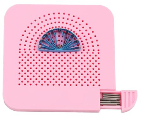 Quilling-bräda med pin-nålar, Quilling-set med 20 nålar i förvaringslåda – quilling-curling-instruktioner, pappershantverk gör-det-själv-verktyg, lindskiva, gör-det-själv-rutnätsverktyg