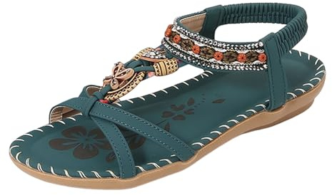 YHQZNLXQ Generisch Sandales pour Femmes, Séparateur d'orteils élégant, Chaussures d'été Confortables, Sandales orthopédiques Plates avec Semelle intérieure, Slingback Respirant pour la Plage,