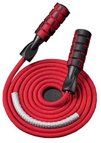 Maya Star Springseil mit doppeltem Kugellager, gewichtetes Baumwollseil, verstellbare Länge, für Cardio-, Ausdauer-Training, Sprungübungen, Fitness, Workouts – Belastung 0,45 kg