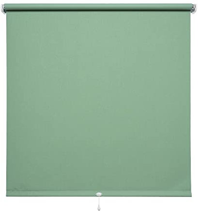 Verdunkelungsrollo Springrollo Schnapprollo Rollo Blatt grün Breite 60-200 cm Länge 130 cm Blickdicht Blickschutz (80 x 130 cm)