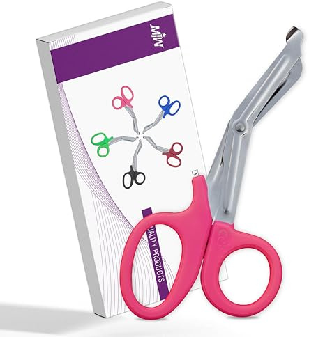 Utility Bandage Medical Shears Tuff Cut Scissor First Aid Nursing Scissor Tuff Cut Scissors Trauma Shears First Aid Medical Scissors CE (Pink 5.5)