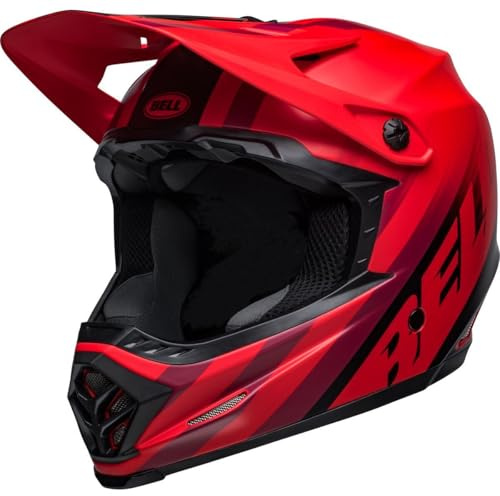 BELL 9 Fusion MIPS MTB Full Face Helmet Integralhelm, Mattrot/Schwarz, M 55-57cm