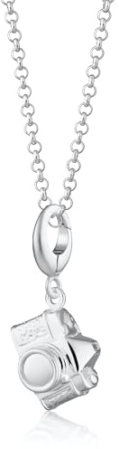 Lily Charmed - 925 Sterling Silver Vintage Camera Necklace with 18 Chain