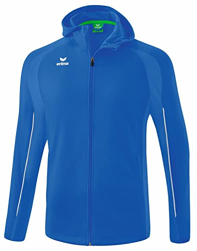 Erima Liga Star-Giacca da Allenamento con Cappuccio, Royal/Bianco, L Unisex-Adulto
