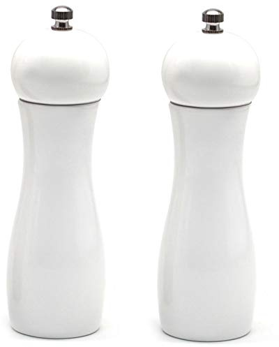 Rfeeuubft 2 pezzi sale e con grossolanità regolabile in ceramica, elegante spargitore per spezie fresche