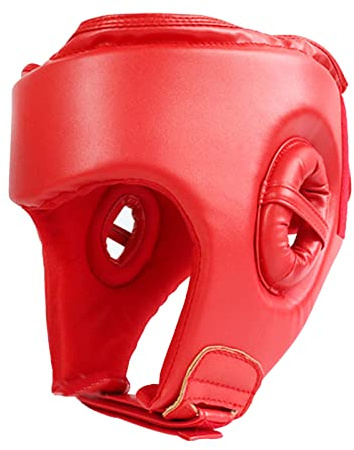 Lecerrot PU Leather Head Guard Boxing Headgear for Adults and Children, Shockproof Helmet for Boxing, MMA, Kickboxing, Martial Arts, Head Protection, Training Helmet