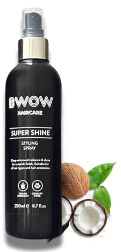 Shine Spray X-10 Hair Extension Care & Normal Hair Leave In Treatment Super Gliss High Gloss Finish Detangler, Anti Static -Frizz Control X-Tend 226 Protein Finish Hair Spray Sulphate Free Vegan 250ml