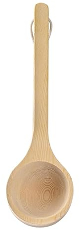 F Fityle Cuchara de Agua, Cuchara de Madera para Spa, Accesorios de Baño Duraderos, Cuchara de Sauna Multiusos Hecha a Mano, Cuchara para Cocina, Sala D