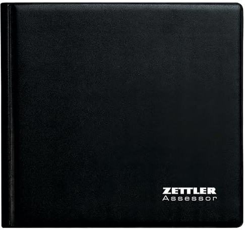 Zettler - Wochenbuch Mappe 2025 schwarz, 15,8x14,7cm, Bürokalender mit 128 Seiten, 1 Woche auf 2 Seiten, wattierter Kunststoffeinband, Klebebindung, Monatsübersicht und deutsches Kalendarium