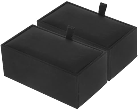 IMIKEYA 2stücke Schwarzer Pu- -sleeve Aufbewahrungsbox Kompakter Organizer Für Schmuck Für Aufbewahrung Zu Hause