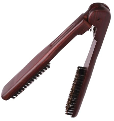 DRESSOOS Clamp Hair Brush Anti-statische Haarglättungsbürste Für Friseure V-förmiger Kamm Für Leichtes Styling Und Glätten Langlebige Und Borstenmaterialien Ergonomisches Design Für