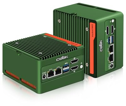 CWWK N100 Mini PC X86-P5 Pocket NAS, 4 x M.2 NVMe Mini computer con 2 x i226-V 2.5GbE LAN, barebone Micro PC DDR5 NO RAM/SSD/OS, WiFi7/BT5.4 Expandable, USB3.2, Dual Display