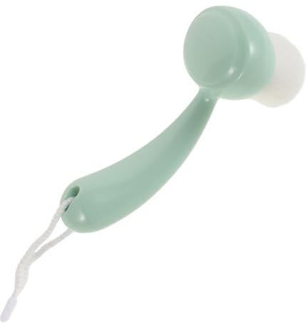 Spazzola Manuale per Pulizia Viso Manico, Verde Chiaro | Fibra Delicata, Plastica Leggera, Adatta a Pelli e Cellule Morte, Uso Acqua