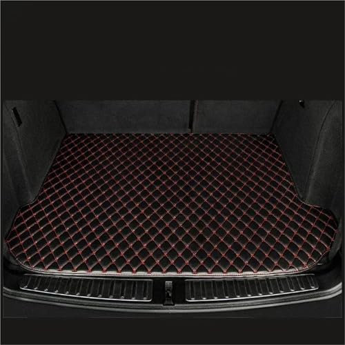 RTSMD Antirutschmatte Kofferraummatten Für Mercedes Für Benz GLC (2016–2020), wasserdichte Allwetter-Kofferraummatte, Laderaumwanne, Bodenschutzmatte Kofferraumwanne(SCHWARZ ROT)