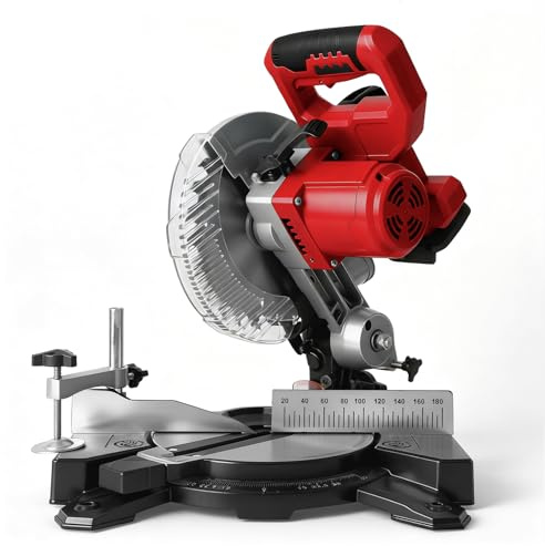 Roadtime 210mm Akku-Zug-Kapp-Gehrungssäge für Milwaukee 18V Akkus(ohne Akku | Kappzugsäge 150W Sägen Gehrungssägen Leistung Sägeblatt Gehrungssäge ,Beidseitig neigbarer Sägekopf,Kappsäge Metallsäge