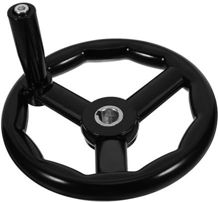 PRETYZOOM Volant Rotatif En Bakélite Noire à Trois Rayons, Manivelle De Volant De Tour Diamètre 18x200 Mm, Accessoire Pour Réglage Manuel En Environnement Industriel