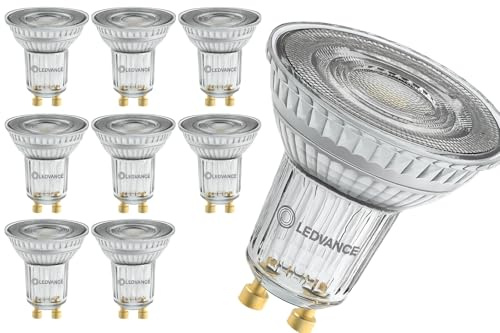 LEDVANCE LED PAR16 Reflektorlampe, 2700K Warmweiß, 3,4W, Dimmbar, 36° Abstrahlwinkel, GU10 Sockel, 35W Halogen Ersatz, 220-240V 10er SPARPACK