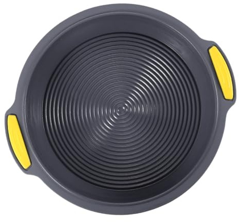 Healifty Teglia per Dolci in Silicone Antiaderente 24 CM Tortiera Resistente al Calore Manici Stampo Lavabile per Torte Pane e Pasticceria Uso Domestico e Professionale Colore Casuale