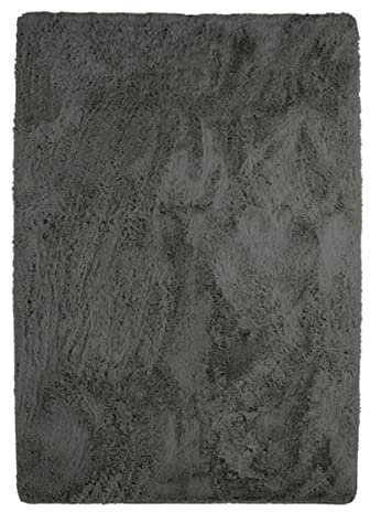 The Deco Factory Neo Yoga – Teppich, waschbar, feine und weiche Unterseite, extra weich, Dunkelgrau, 160 x 230 cm