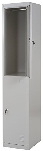 Mendler Casier HWC-G88, vestiaire de sécurité, métal 185x38x45cm Gris
