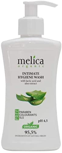 Melica - Intim-Waschgel mit dem pH-Wert 3.8, Intim Wash - 95,5% Natürliche Inhaltsstoffe - 300 ml (Milchsäure- und Aloe-Extrakt)