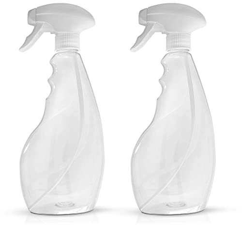 SPRAYZ Sprühflasche - Leere Sprühflaschen zum Befüllen mit Wasser, Ideale Friseursprühflaschen mit feiner Düse und transparentem Design, zum Bügeln, Reinigen und für Pflanzen (2-Pack)