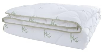 Coperta in fibra sintetica Bamboo, fibra di bambù naturale ed ecologica, dimensioni 155 cm x 220 cm