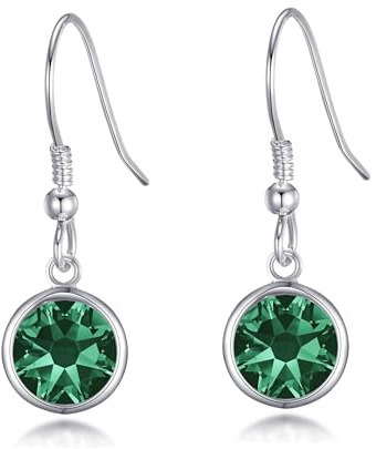 Philip Jones Green Crystal Drop Earrings Created with Zircondia® Crystals