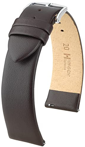 HIRSCH Toronto Uhrenarmband - Uhrband aus italienischem Leder für Damen- & Herren-Uhren - mit Werkzeug