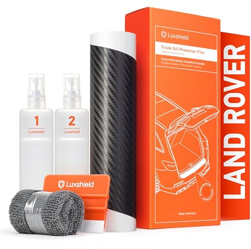 Luxshield Pellicola Protettiva per Bordo di Carico per Land Rover Range Rover Evoque 2 (II) L551 I 2019-2025 - Protezione Paraurti, antigraffio, per vernice - Carbonio Nero