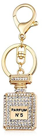 JIJIBA Bijoux de Mode Strass Cristal 3 Couleurs Bouteille Forme Pendentif Keychain Cadeaux Voiture Sac à Main Porte-clés Fête Cadeaux