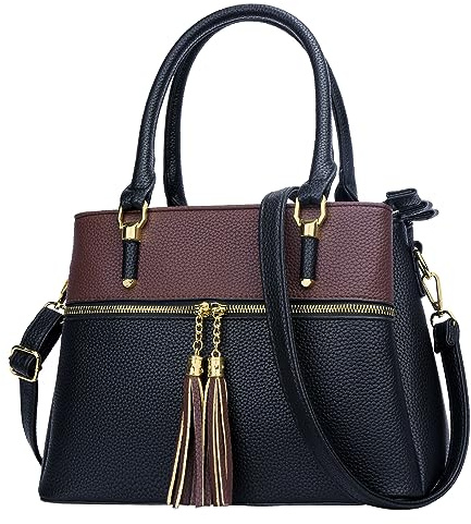 KKXIU Handtasche mit 3 Fächern Handtasche Geldbörse