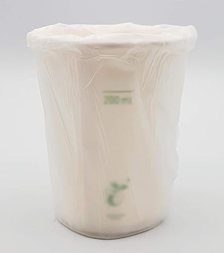 Generico Gobelets 225 ml avec encoche à 200 ml de papier emballé individuellement recyclable 5,5 gr courtoisie chambre hôtel b & b spa sauna (100)