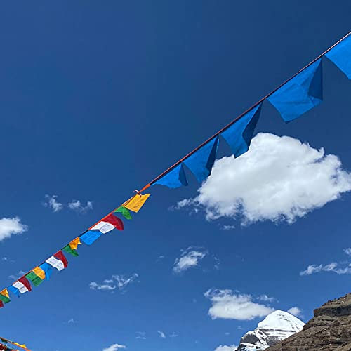Bandiere di preghiera tibetane stamina, bandiere Windhorse, decorazioni for la casa Zen, all'aperto, bandiera di preghiera, preghiera buddista, su corda lunga (un totale di 200 bandiere, 25 metri di l