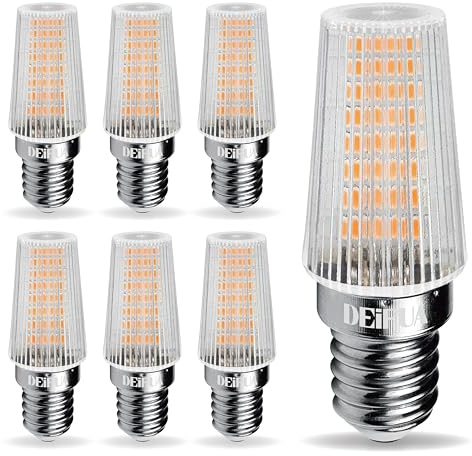 DEIFUA E14 LED Mais Lampe Warmweiss 3000K 3W 330 Lumen Ersetzt 40W Halogen Glühbirne, 6er Pack, Nicht Dimmbar T21 Zylinder Form Energiesparlampe, Flimmerfrei Leuchtmittel, Abstrahlwinkel 360° Birnen