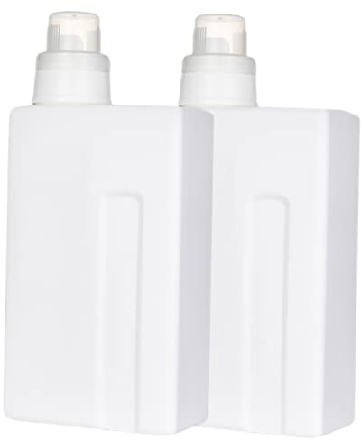 Didiseaon 2pcs Refillable Laundry Bottles, Empty Supplementary Bottle for Shampoo and Soap Water, Pe Reusable Multipurpose Dispenser, Portable White Containers for Hotel and Home | Leak-proof Portable Design, Hotel and Home Use, for Soap Water and Detergent Filling